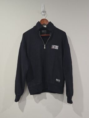 Retro 90's/Y2K Roots Victoria Navy Half-Zip Men's Sweatshirt